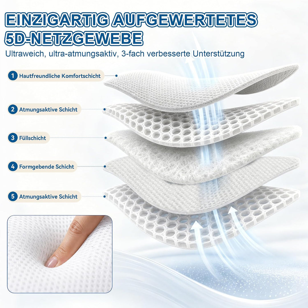 Poemland Luxus Dicke, volle Körper Badewannenkissen Mat &amp; Cushion für Badewanne Kopfstütze Hals Schu