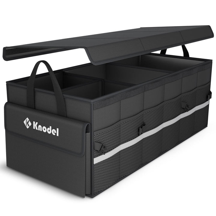 K KNODEL Autostruktur-Organisator mit faltbarem Deckel, Autospeicherbox und tasche, grosser Kofferra