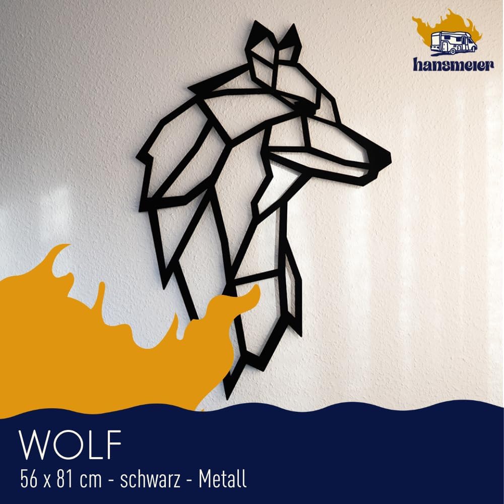 Hansmeier® Wanddeko aus Metall | 81 x 56 cm | Wasserfest | Für Aussen, Innen, Balkon &amp; Garten | Meta