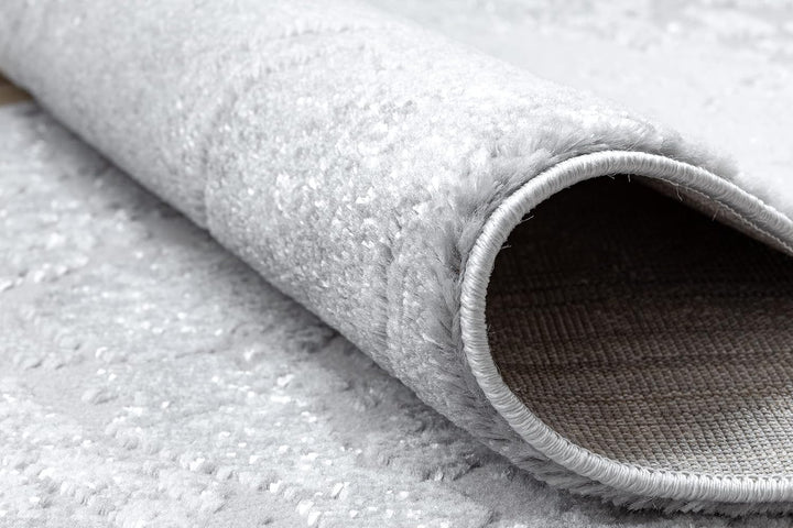 rugsx Modernen Preiswert Läufer MEFE, Läufer Strukturell - Zwei Ebenen aus Vlies Grau 60x100 cm MEFE