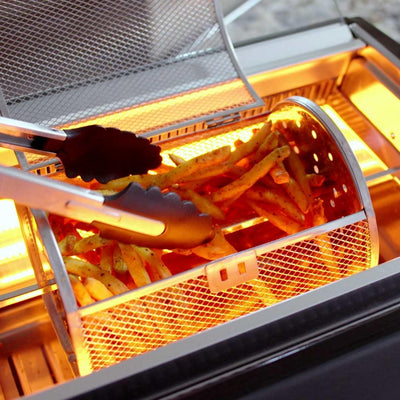 Livington Rotisserie Chef - Zubehör-Set - Grillgitter, praktischer Drehkorb & Schaschlikset - Zubehö