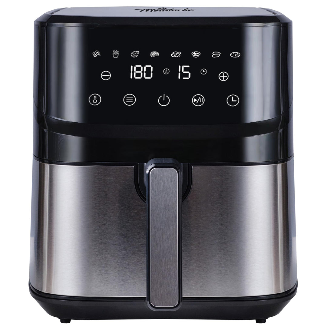 La Moustache - Heissluftfritteuse 6,5 L, Ölfreie Fritteuse 1700 W, 8 Programmen, Air Fryer Digitale