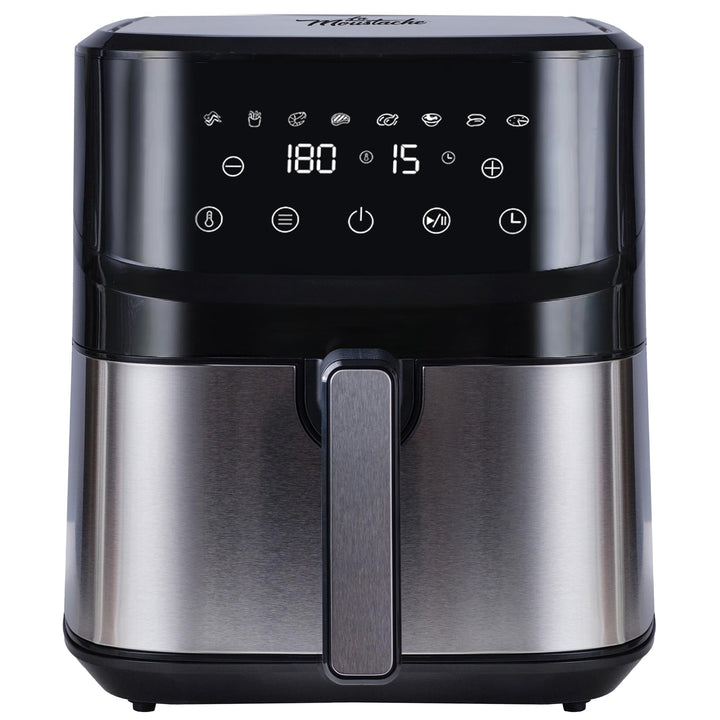La Moustache - Heissluftfritteuse 6,5 L, Ölfreie Fritteuse 1700 W, 8 Programmen, Air Fryer Digitale