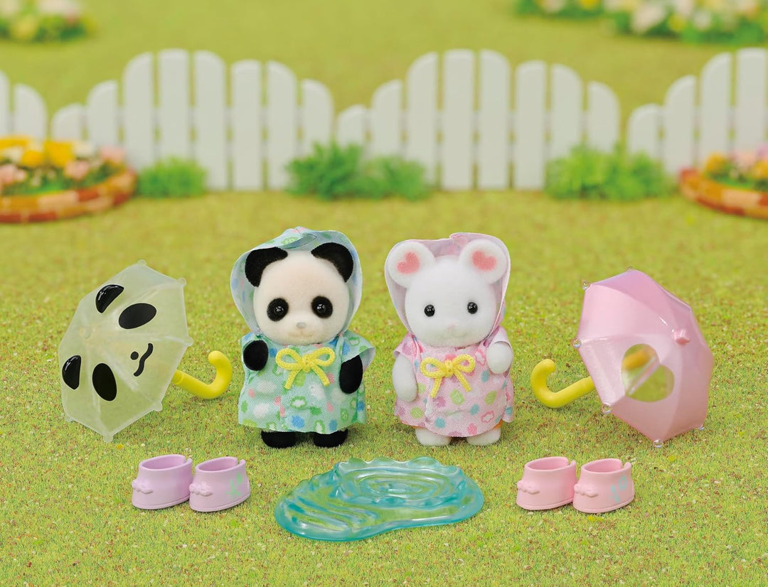 Sylvanian Families - 5748 Erlebniskindergarten Freunde “Regenwetter” - Figuren für Puppenhaus Japani
