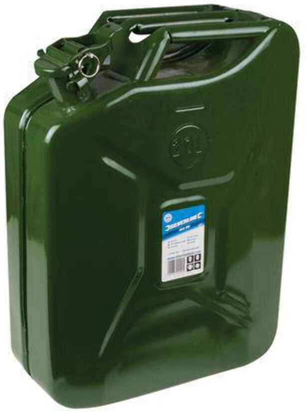 Silverline 563474 Metall-Kanister 10 l 10 Liter Einzelbett, 10 Liter Einzelbett