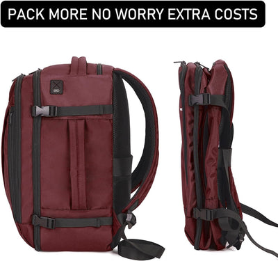 ECOHUB Rucksack 40x20x25 Ryanair Handgepäck 13 Taschen Reiserucksack Flugzeug Carry-ons Wasserdichte