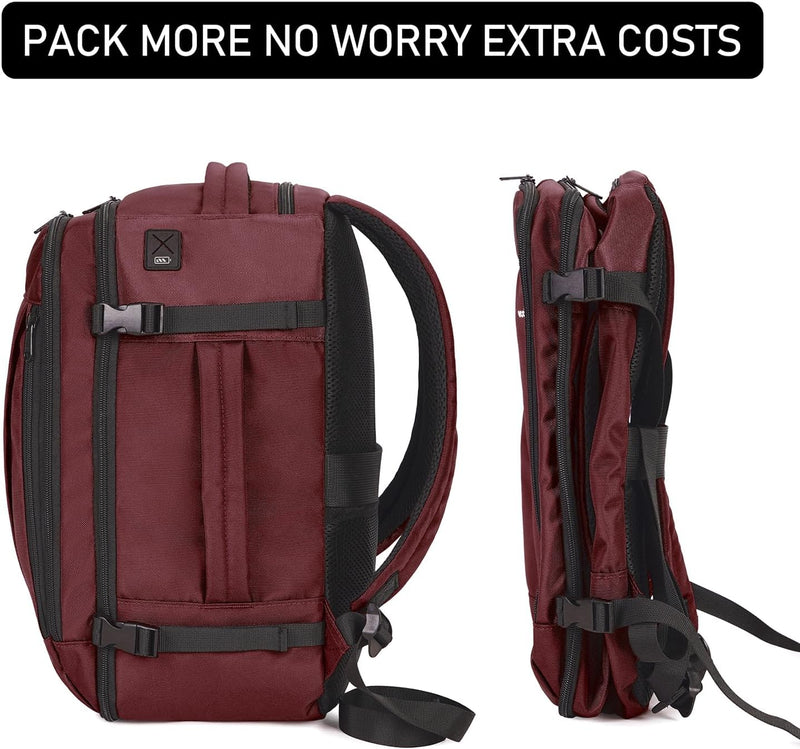 ECOHUB Rucksack 40x20x25 Ryanair Handgepäck 13 Taschen Reiserucksack Flugzeug Carry-ons Wasserdichte