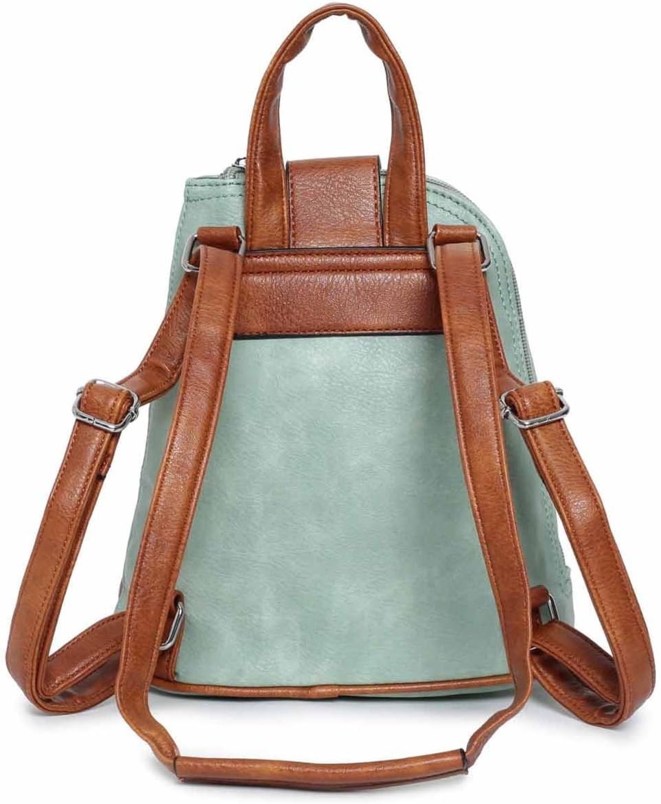 Damen Rucksack Schultertasche Umhängetasche BackPack Handtasche Crossover Crossbody Henkeltasche Rei