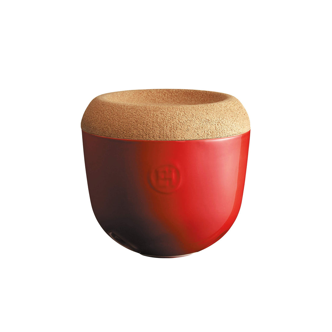 Emile Henry EH348763 Knoblauchtopf, Keramik, 14,6 x 14,6 x 13,4 cm, Keramik, Grand Cru, 14,6 x 14,6