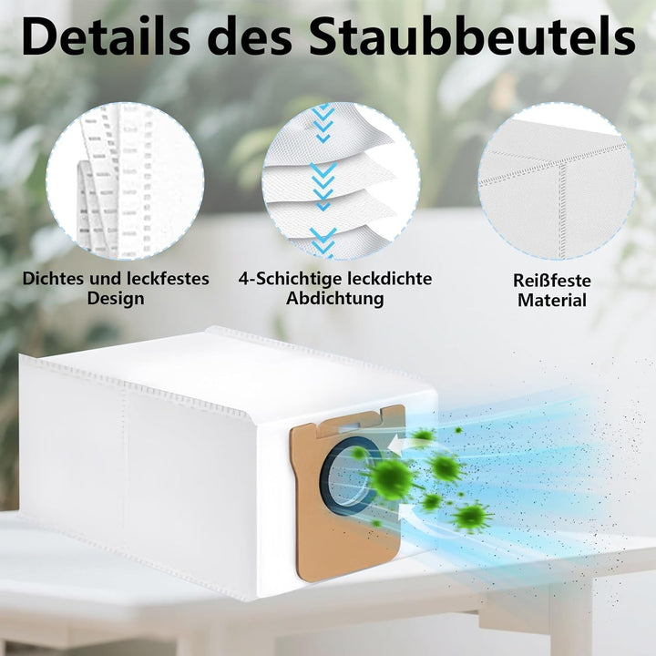 23 Stück Zubehör für Xiaomi X20+/X10 Plus Roboterstaubsauger, 1 Hauptbürsten, 4 Hepa Filters, 6 Wisc