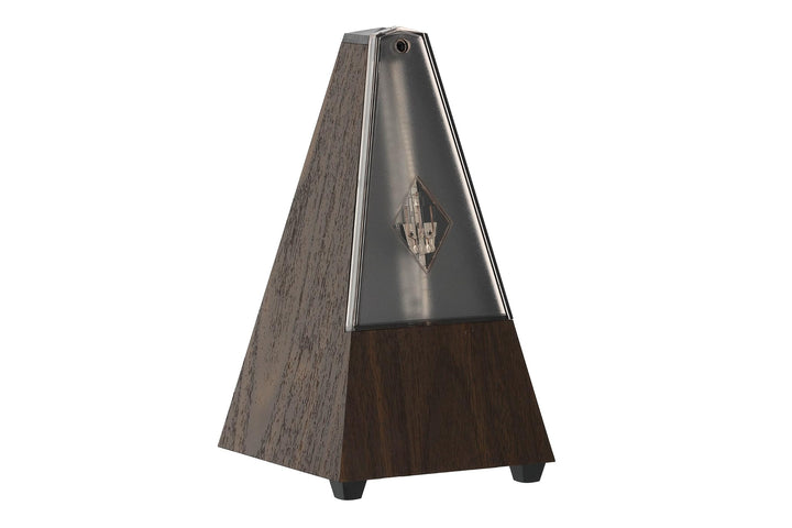 Wittner Metronom 804K Kunststoffgehäuse ohne Glocke Taktell Pyramidenform Nussbaum-Maserung, Nussbau