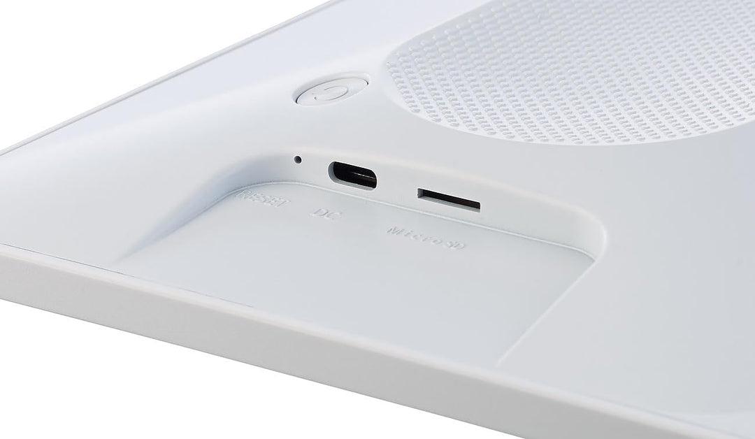 Somikon Digitaler Bilderrahmen: WLAN-Bilderrahmen mit 25,7 cm / 10,1" IPS-Touchdisplay, App, weiss (