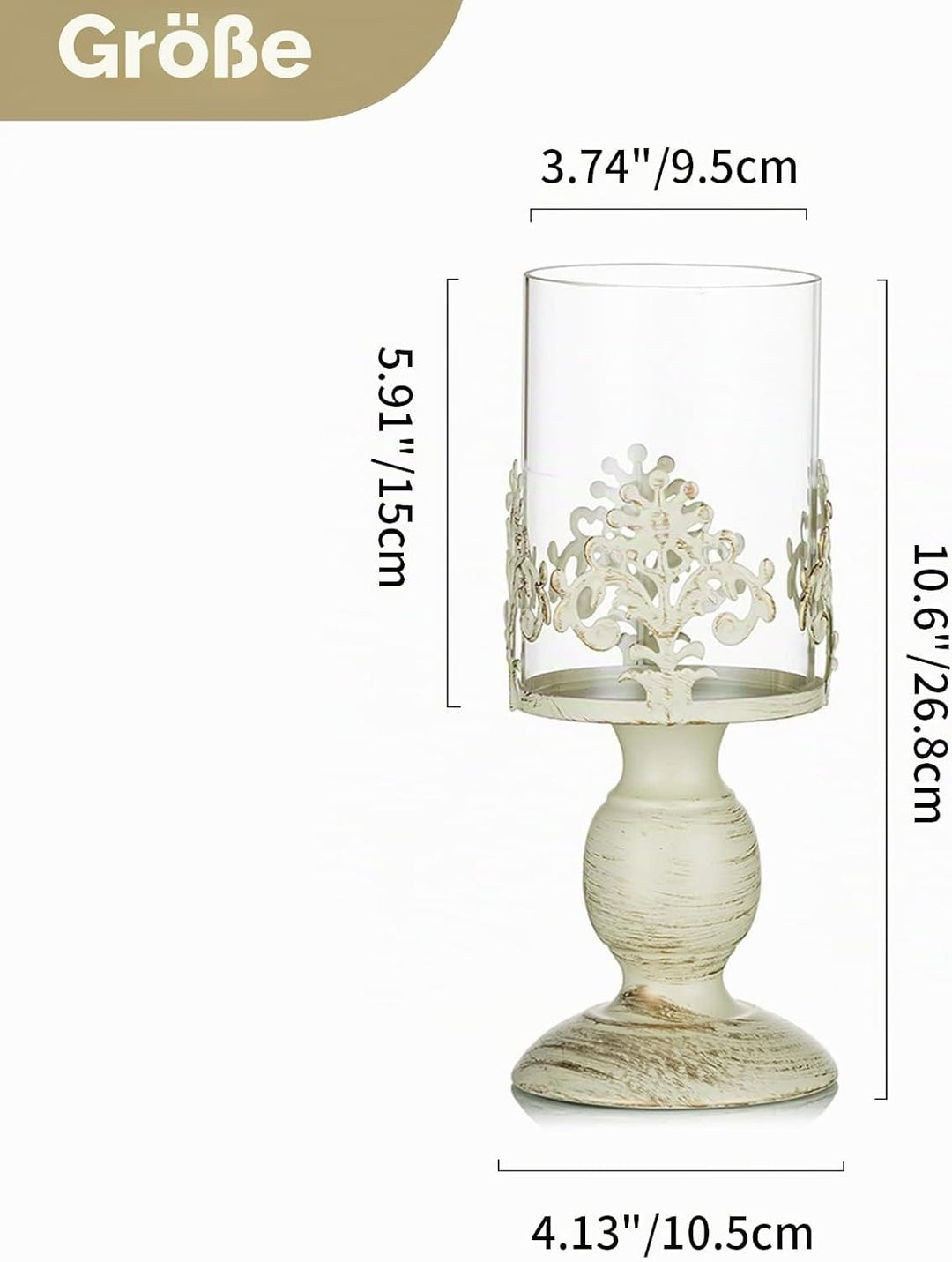 NUPTIO 2 Stücke Vintag Design Geschnitzter Kerzenständer, Paket Aktualisiert Hochzeit Party Weihnach
