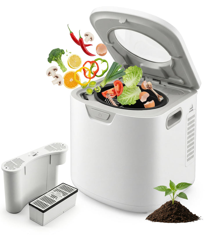 NutriChef Elektrischer Küchenkomposter - Indoor Lebensmittelabfälle Komposter Mülleimer, Geruchloses