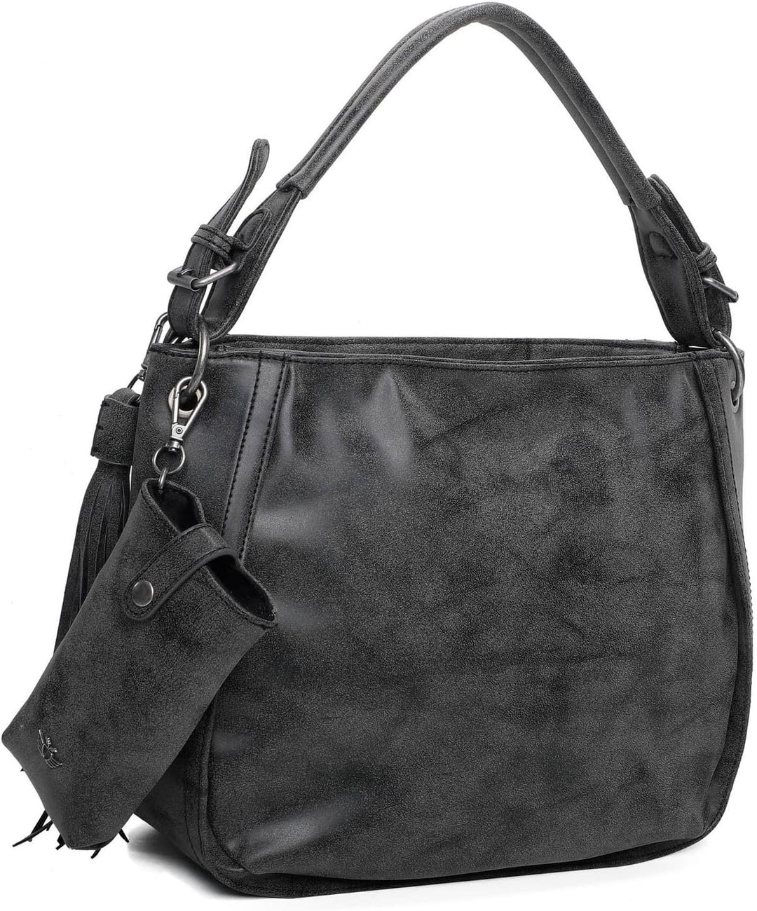 Fritzi aus Preussen Damen Fritzi 2 Medium Hobo Schultertasche Black Idol, Black Idol