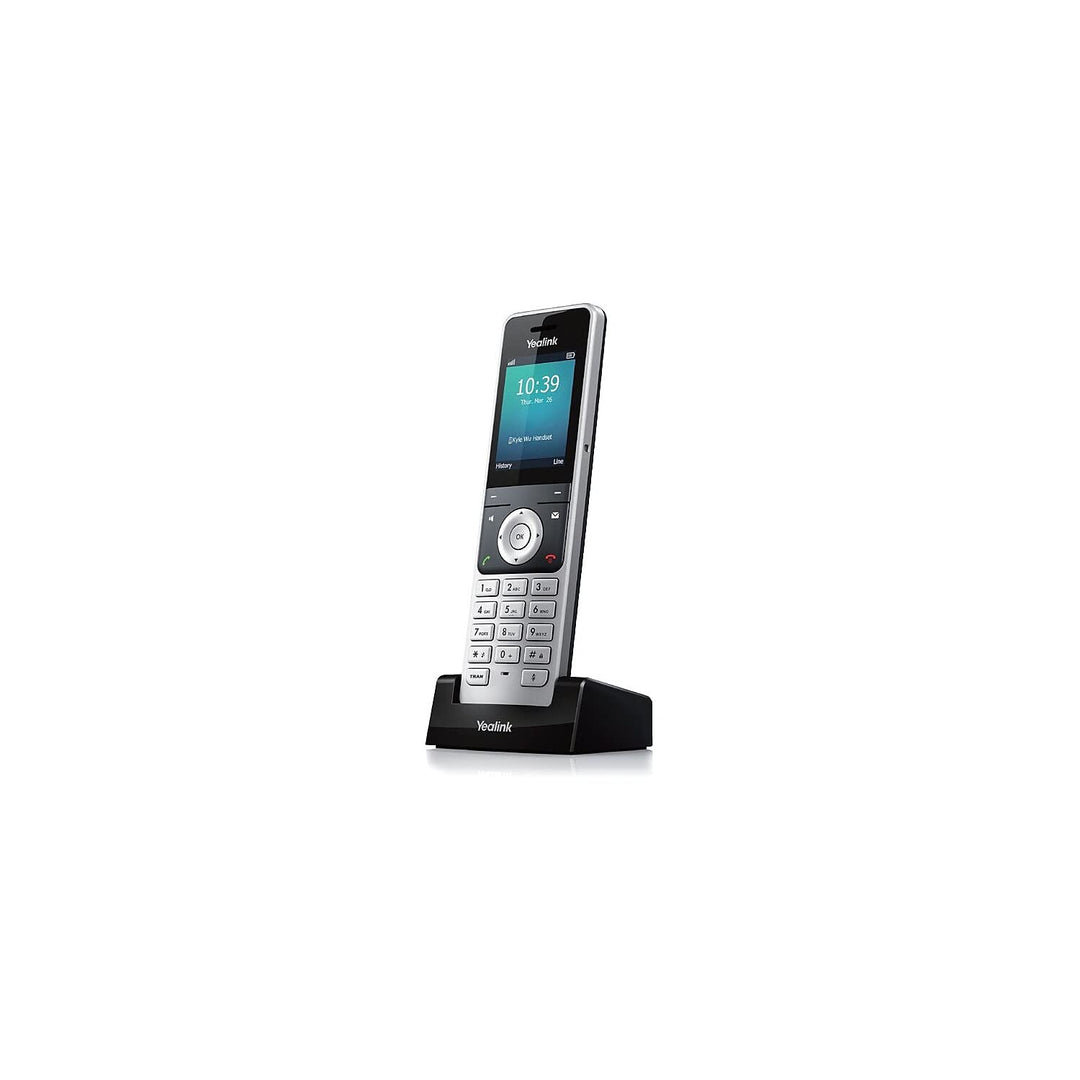 Yealink W56H IP-DECT-Mobilteil Handset Telefon mit Farbdisplay (2,4 Zoll TFT-Farbbildschirm), Basiss