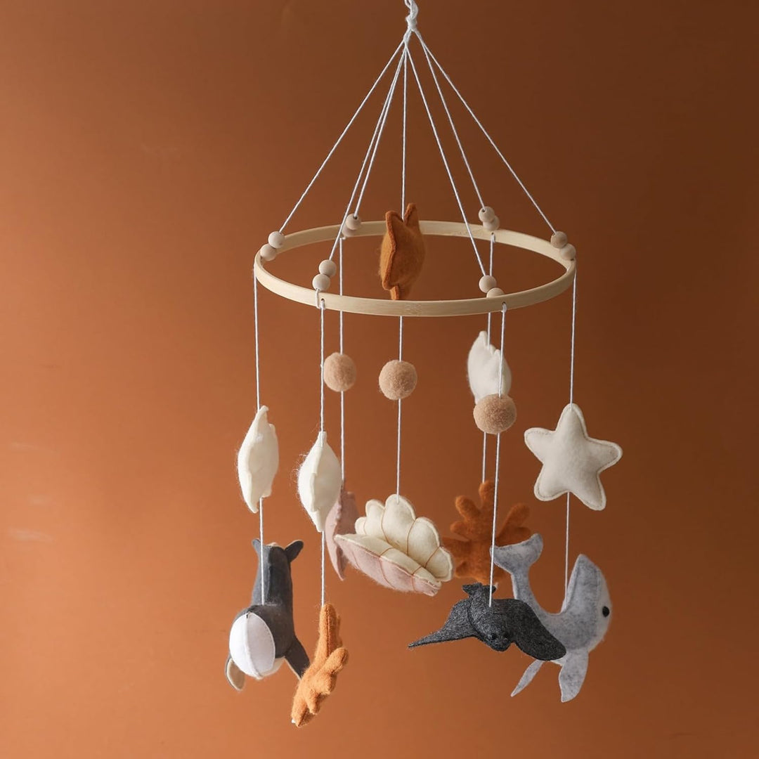 Baby Mobile, Bett Mobile, Filz Meerestiere Bett Mobile Abnehmbare Cartoon Spielzeuge Windspiel Deko