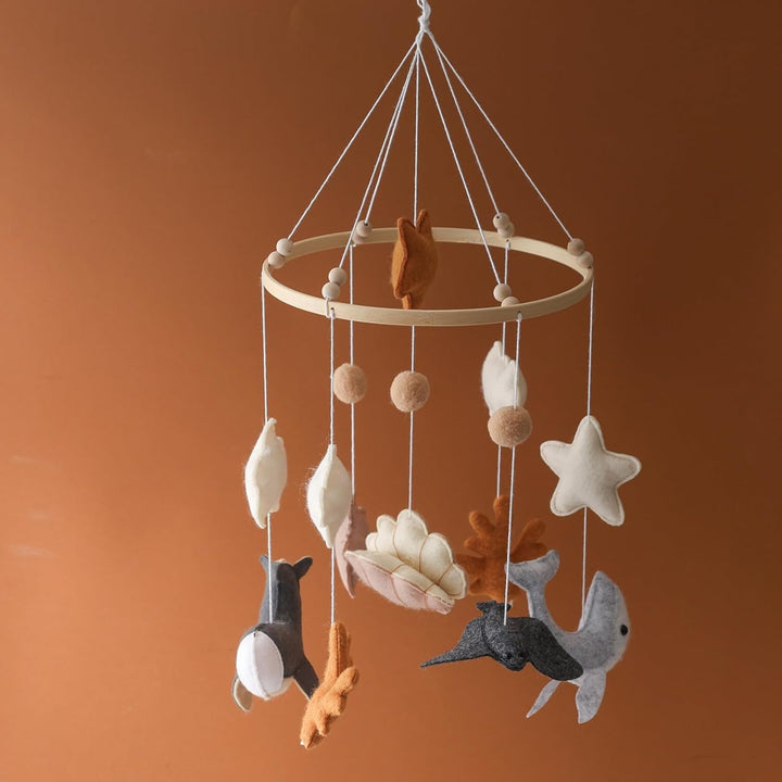 Baby Mobile, Bett Mobile, Filz Meerestiere Bett Mobile Abnehmbare Cartoon Spielzeuge Windspiel Deko