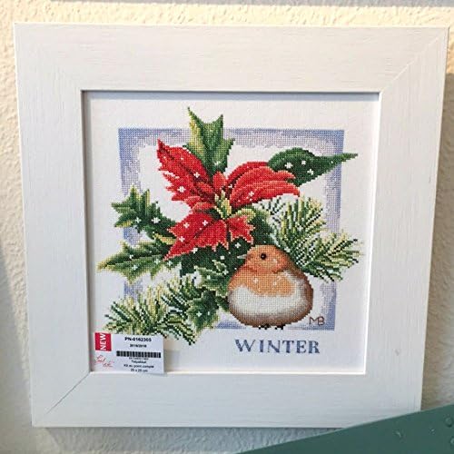 Lanarte Zählmusterpackung Winter Zählstoff Kreuzstichpackung, Baumwolle, Mehrfarbig, 25 x 25 x 0.3 c