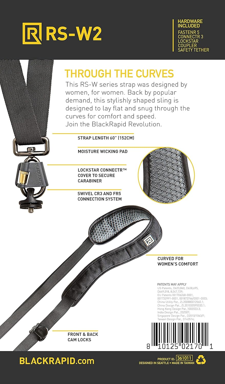 BlackRapid RS-W2 Kameraschlinge, entworfen für weibliche Fotografen