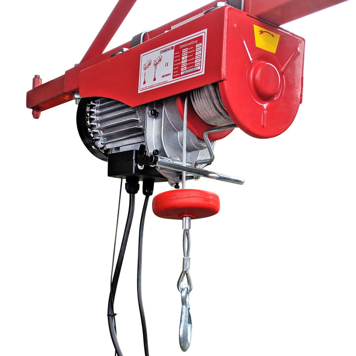 CROSSFER PA600A Elektrischer Seilhebezug 230Volt für 300kg/600kg Last Seilwinde mit Umlenkrolle als