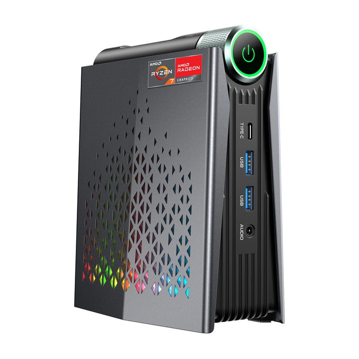 S3A Mini PC 32GB DDR5 4800MHz 1TB NVME PCIe3.0 SSD, AMD Ryzen 7 8745HS (bis zu 4,9 GHz) Radeon 780M,