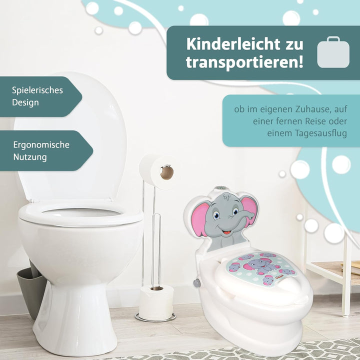 Kindertöpfchen Töpfchen Kinder ab 18 Monate Kindertoilette Babytopf mit Spülgeräusch herausnehmbarer