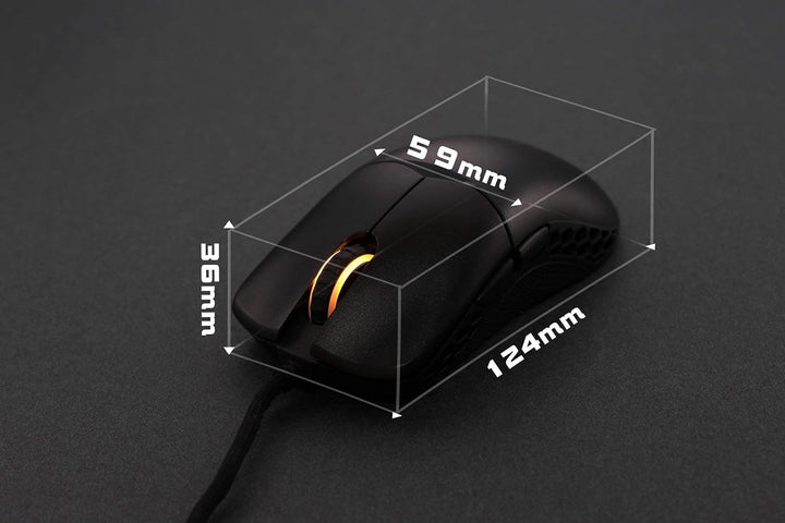 Ducky Feather Gaming Maus ARGB - Huano Switches schwarz