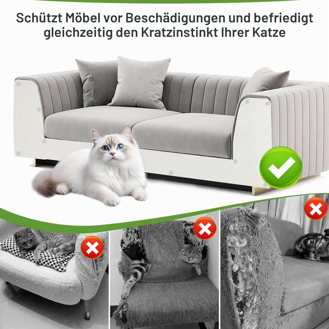 Selbstklebend Kratzmatte Katze 200cmx40cm Kratzteppich Katzen Kratzschutz Sofa Kratzwand für Katzens