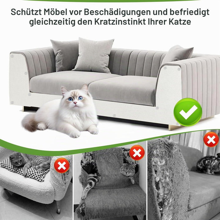Selbstklebend Kratzmatte Katze 200cmx40cm Kratzteppich Katzen Kratzschutz Sofa Kratzwand für Katzens