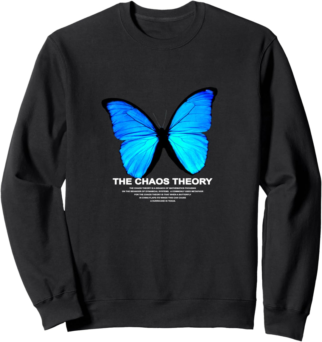 THE CHAOS THEORY BLAU SCHMETTERLING BUTTERFLY BLUE Sweatshirt