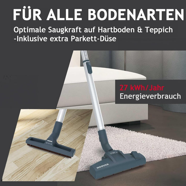 Hoover Staubsauger Tierhaare BREEZE PET mit Tier-Düse I Tierhaar-Staubsauger ohne Beutel für Hundeha