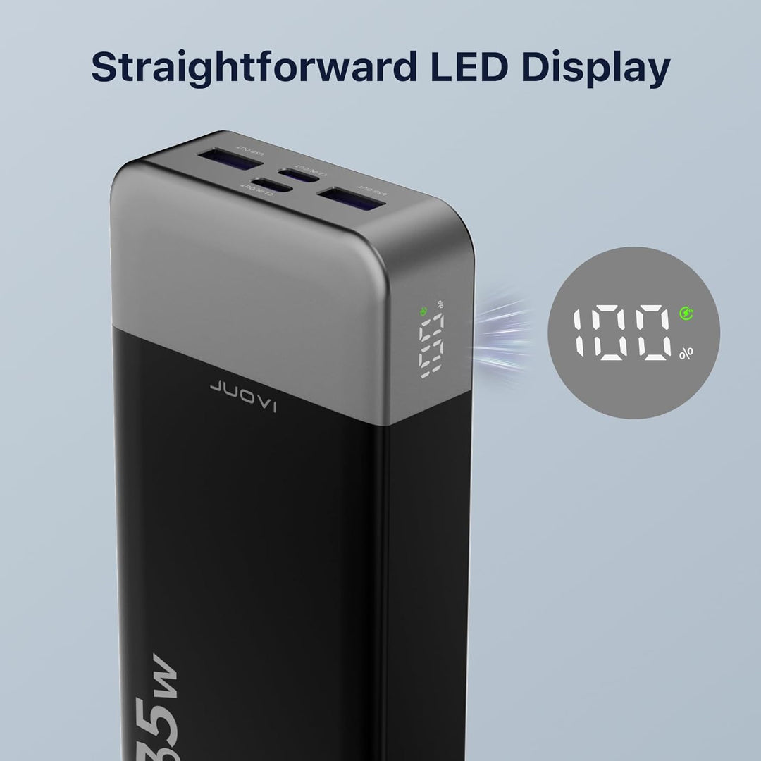 Portable Power Bank 20000mAh, JUOVI 35W tragbares Ladegerät, Akku-Pack Schnellladung, PD3.0 QC4.0 Ex