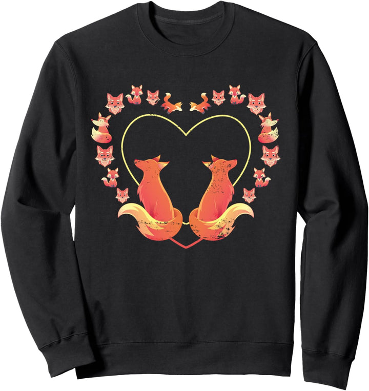 Fuchs Herz Tierfreund Liebe Waldbewohner Waldtier Fuchs Sweatshirt