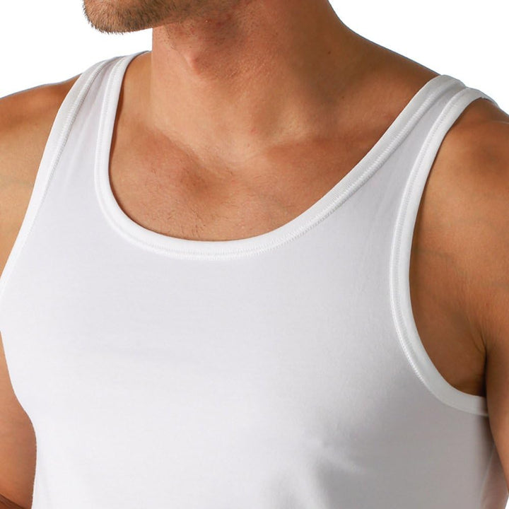 Mey 2er Pack Herren Tanktop – Grösse 7 – Weiss – Männer Tank Top - Coolmax-Fasern – Shirt Rundhals -