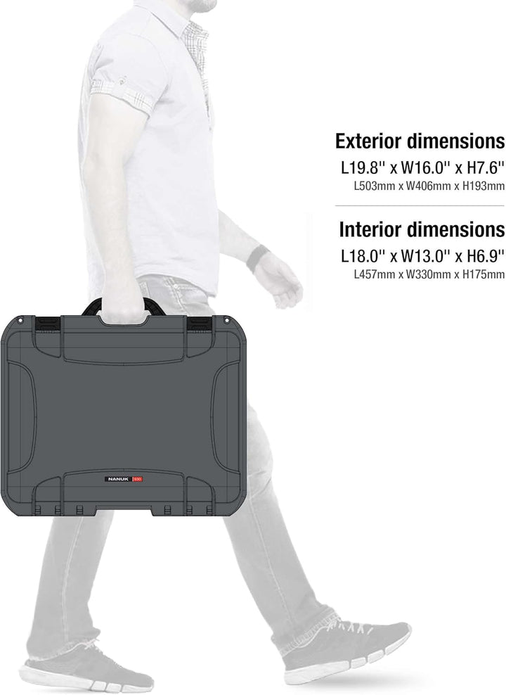 Nanuk 930 Wasserdichter Hartschalenkoffer mit Schaumstoffeinlage für DJI Ronin RS 4/RS 4 Pro Combo -