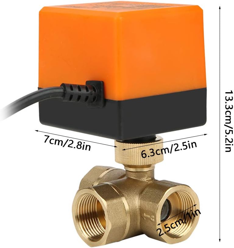 DC 24V DN20 G3/4 304 Motorisches Kugelhahn aus Messing 3 Draht 2 Steuerung 3-Wege-Motorventil aus mo