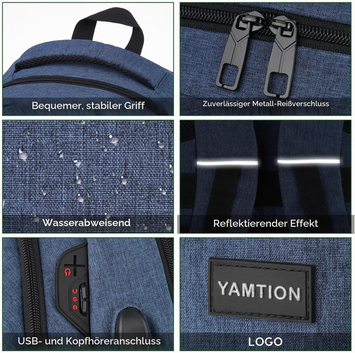 YAMTION Rucksack Herren und Damen,Unisex Schulrucksack Teenager für Jungen Mädchen Laptop Rucksack S