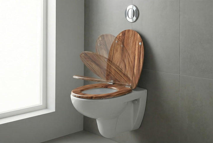 SINOBATH WC Sitz mit Absenkautomatik, Hochwertige und Stabile Qualität aus Holz, Viele Schöne WC Sit