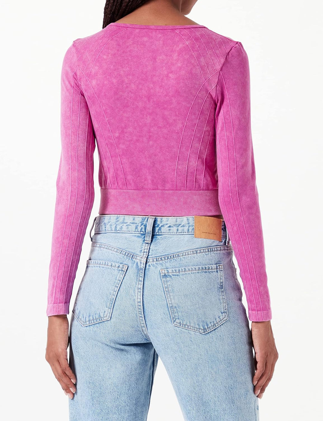 FILA Damen Radnor Seamless Cropped Longsleeve T-Shirt M-L Wild Aster, M-L Wild Aster