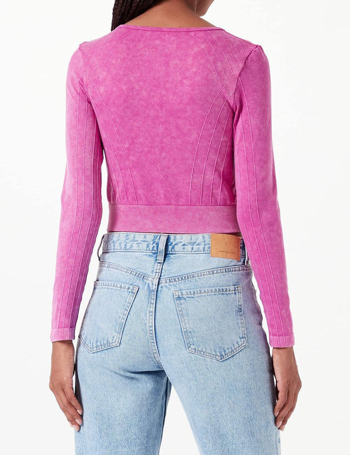 FILA Damen Radnor Seamless Cropped Longsleeve T-Shirt M-L Wild Aster, M-L Wild Aster