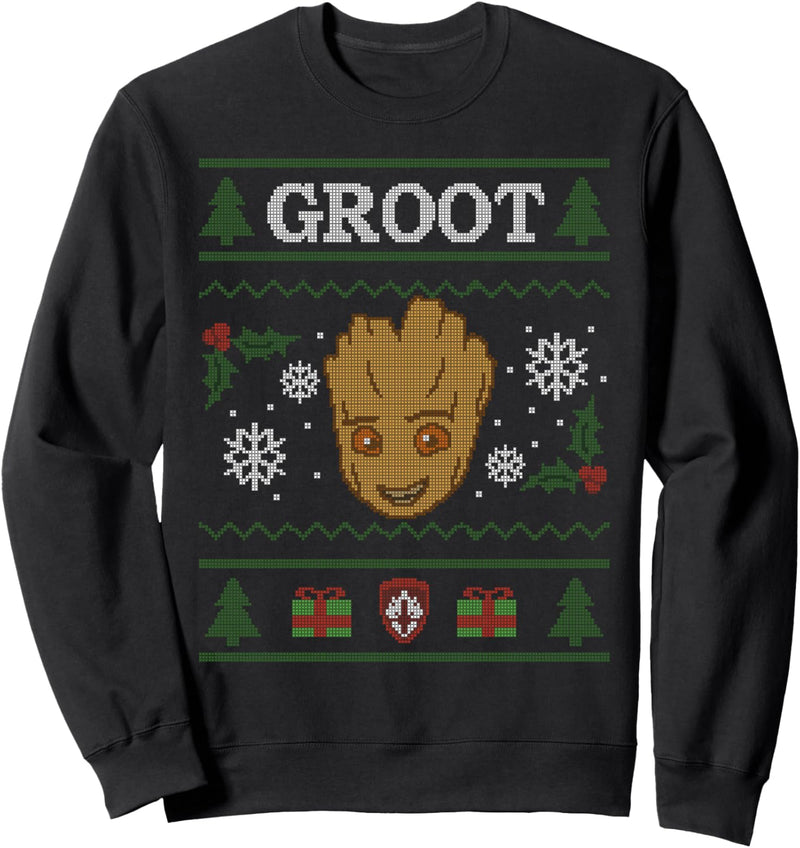 Marvel Groot Guardians of the Galaxy Ugly Christmas Sweater Sweatshirt