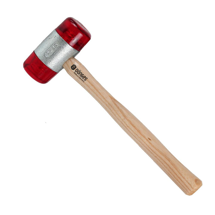 Dönges Rückschlagfreier Schonhammer mit lackiertem Eschenstiel | Ø 60 mm | 1380 g | Austauschbare Kö