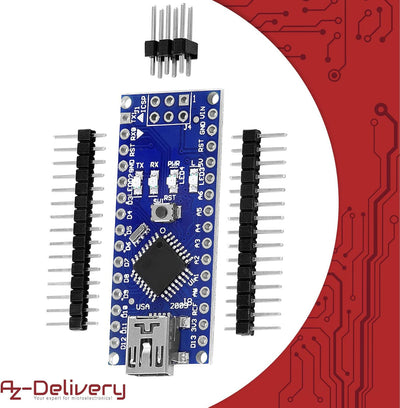 AZDelivery 3 x AZ-Nano V3-Board inkl. mit FT232RL kompatiblem Chip und ATmega328 16MHz ATmega328P ko