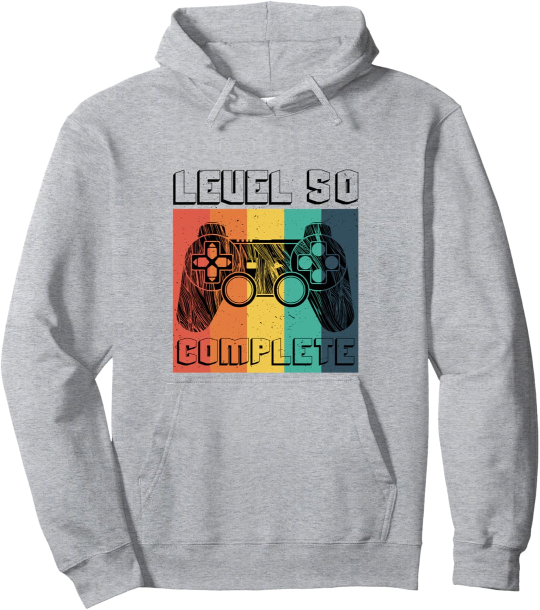 Level Complete Game Controller 50 Geburtstag Geschenk Gamer Pullover Hoodie