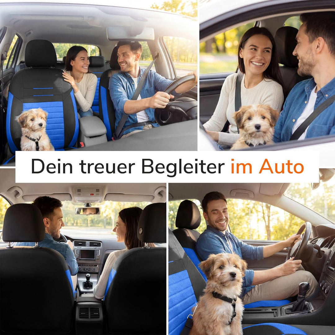 Upgrade4cars Autositzbezüge Set Universal Version 2026 | Auto-Schonbezüge für die Vordersitze & Rück