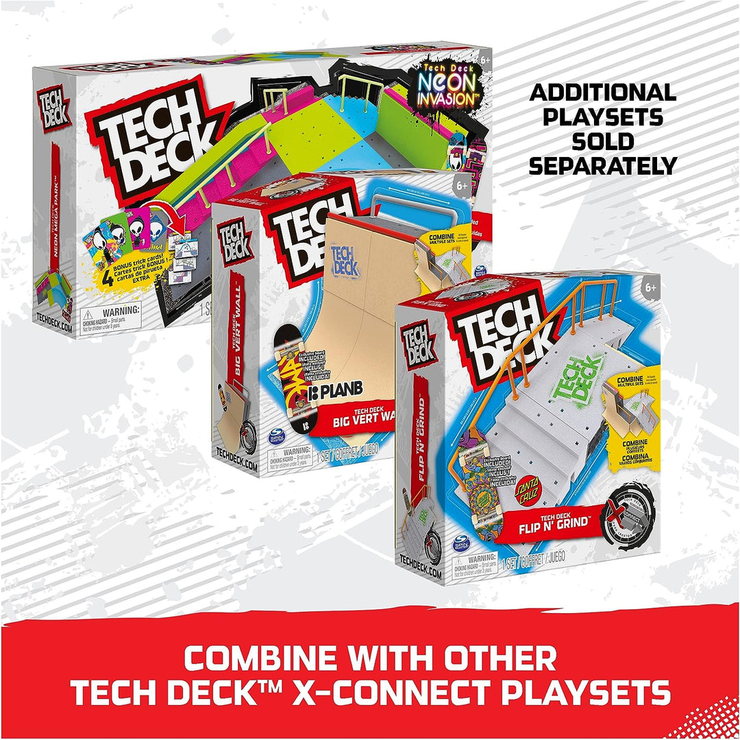 Tech Deck, Big Vert Wall X-Connect Park Creator - Personalisierbares und baubares Rampen-Set mit exk