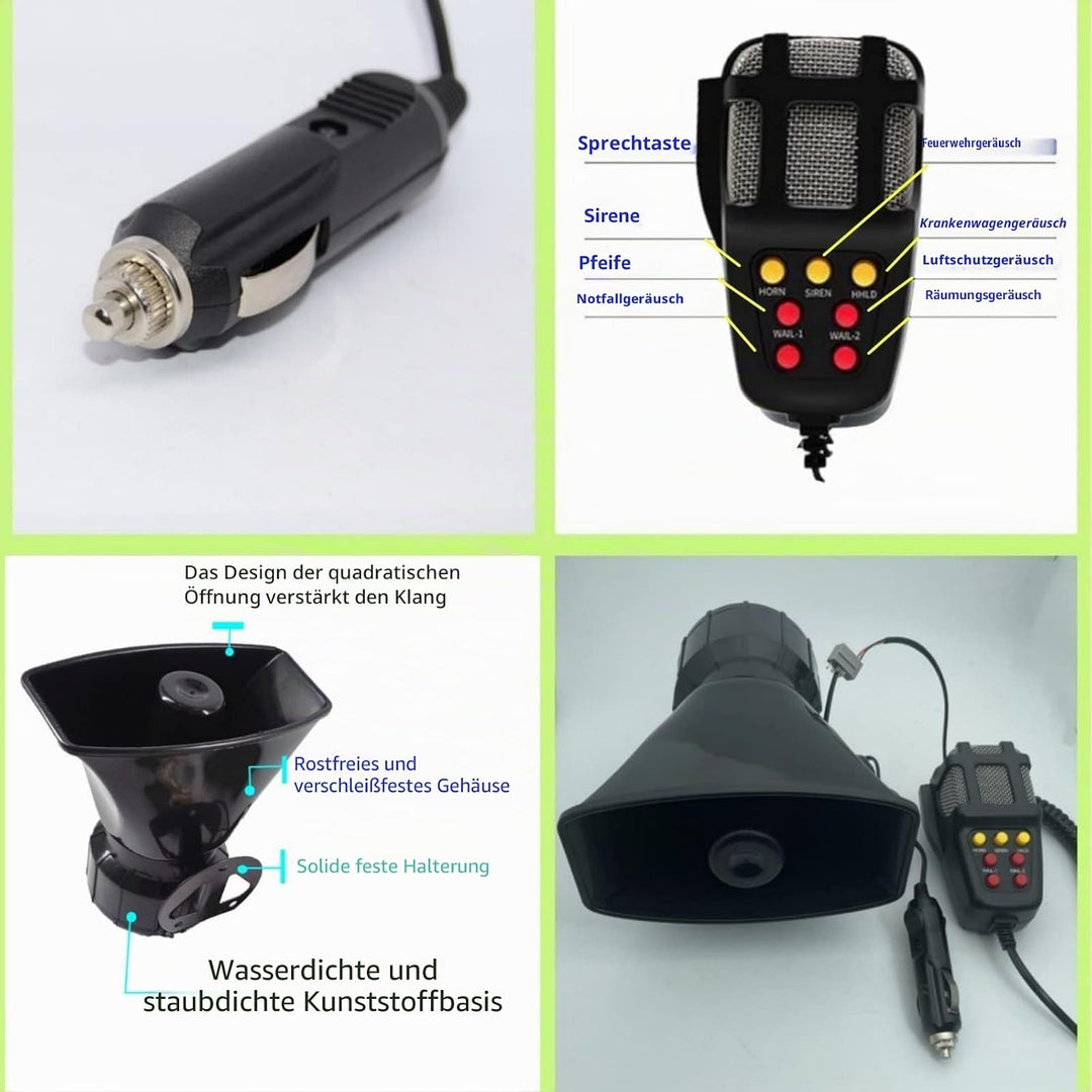 Car Horn Autohupe einfache Verbindung Schliessen Sie den Zigarettenanzünder des Autos an 130db Alarm