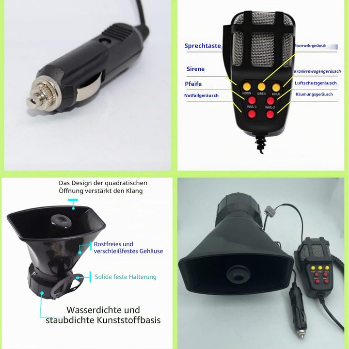 Car Horn Autohupe einfache Verbindung Schliessen Sie den Zigarettenanzünder des Autos an 130db Alarm