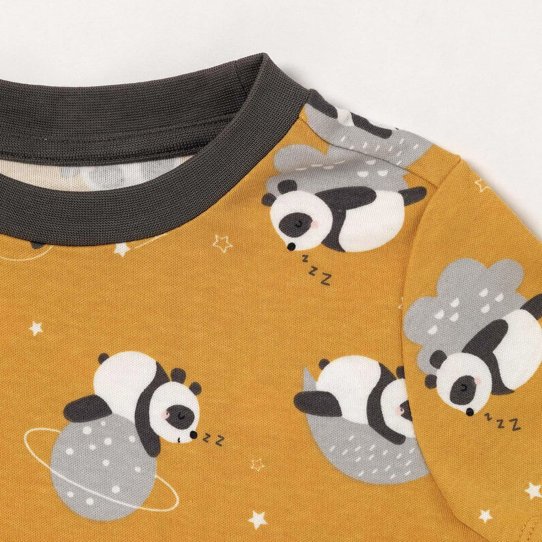schlummersack Kinder Schlafanzug/Pyjama aus 100% Bio Baumwolle 122 Panda, 122 Panda